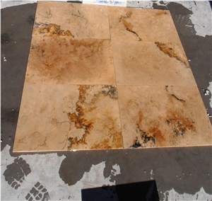 Travertine Yellow Black