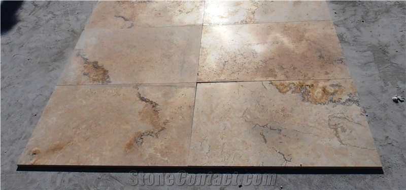 Travertine Yellow Black