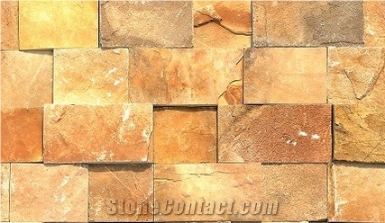 Sun Rise Vibrant Natural Color Mountain Stones, Oman Yellow Sandstone Slabs & Tiles