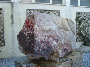 Breccia Arlecchino Blocks, Italy Lilac Marble