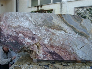 Breccia Arlecchino Blocks, Italy Lilac Marble