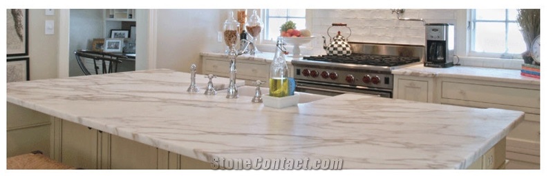 Calacatta Caldia Marble Countertop, White Marble Countertop
