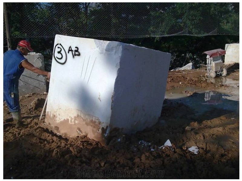 Snow White Marble Of Thassos Blocks
