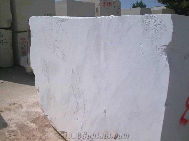 Volakas Imperial Blocks, Greece White Marble
