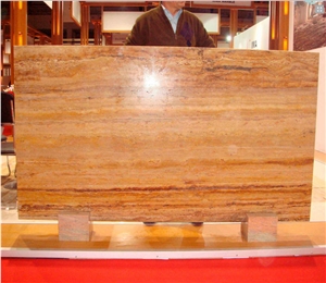 Bitlis Golden Travertine Slabs, Turkey Yellow Travertine