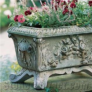 Ornamentals, Planters, Pennsylvania Beige Sandstone