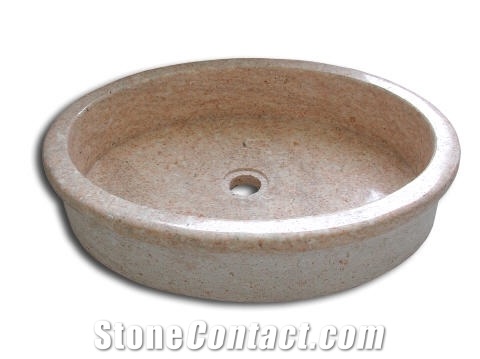 Pietra Di Castelgavone Sink, Beige Limestone Sink