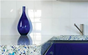 Vetrazzo Chivalry Blue Countertop
