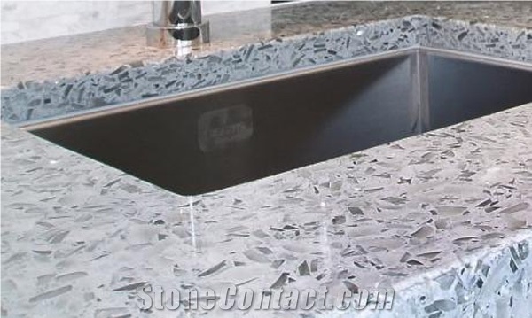 Vetrazzo Cool Titanium Countertops