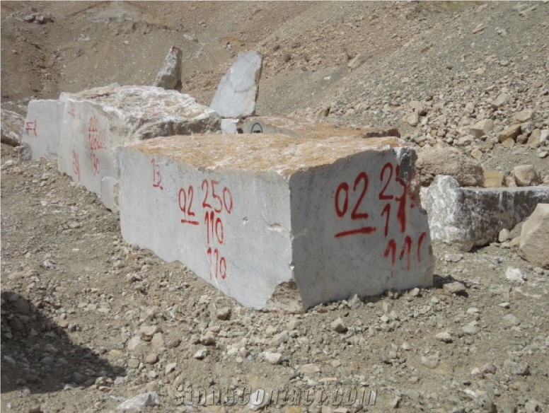 Iran White Alabaster Blocks, Persian White Alabaster Block