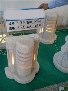 Granite Lantern with LED Light Granite Lantern with LED Light
