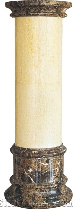 Yellow Solid Marble Column