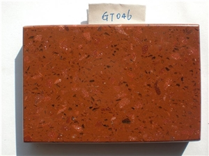 Red Quartz Stone,Quartz Surface,Red Solid Surface Sheet,Engineered Stone,Artificial Stone Slab