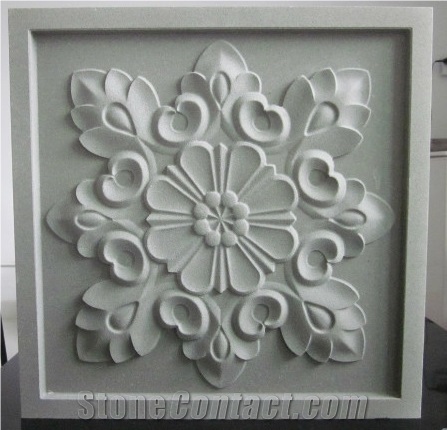 3D Marble Decorative Wall Panels, White Limestone Wall Panels
