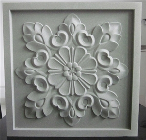 3D Marble Decorative Wall Panels, White Limestone Wall Panels