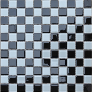 Black White Glass Mosac Tiles