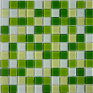Green Yellow Glass Tile Mosaic Pattern