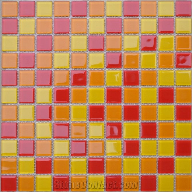 White Pure Color Glass Mosaics