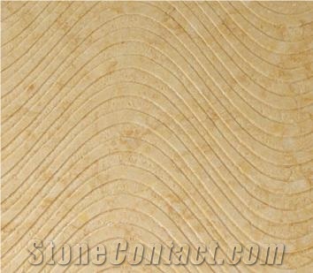 Nature 3D Carving Feature Stone Relief, Beige Marble Relief