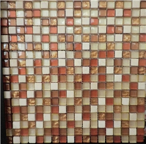 Rosso Levante,Volakas Stone Glass Mosaic Pattern