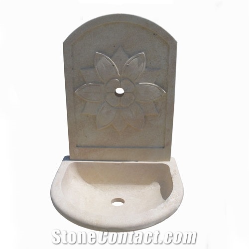 Garden Fountain, Vratza Beige Limestone
