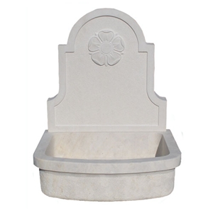 Garden Wall Mounted Fountain, Vraca Beige Limestone