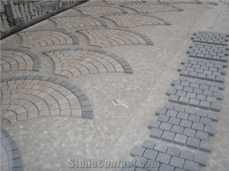 Cobble Stone Pink Granite Paving Stone