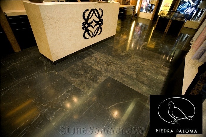 Black Kafe Polished Limestone Tiles & Slabs Spain, Pulido, Poli