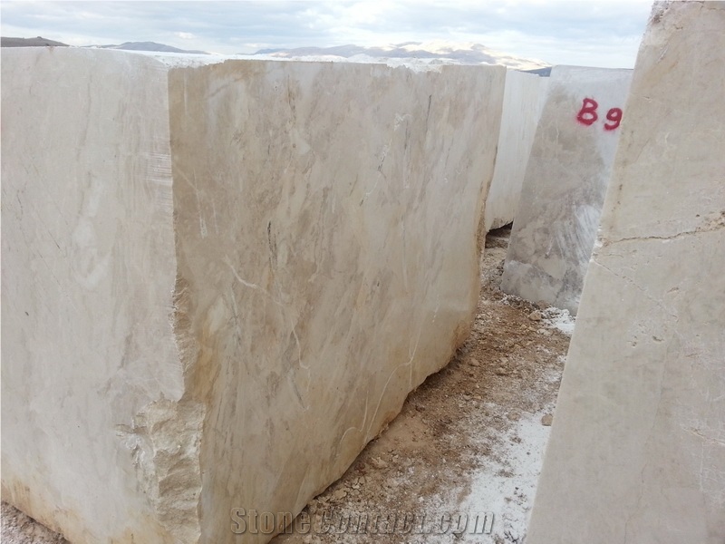 Turkish Botticino Beige Marble Blocks