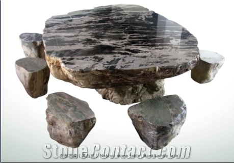 Black&white Marble Chairs and Tables HFZZ003J3
