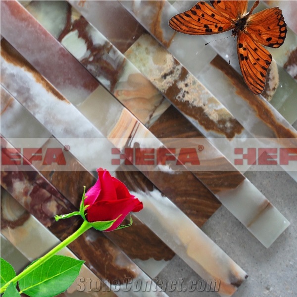 Green and White Onyx Tile XMD001LG,Jade Green Onyx Mosaic