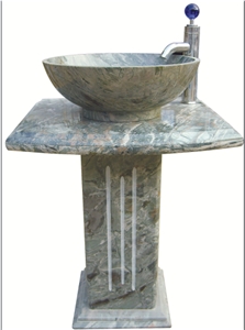 Green Natural Stone Basin Round HF005J4