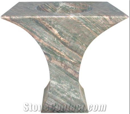 Green Pedestal Wash Basin HF007J4