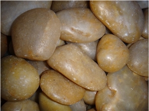 Beach Pebbles, Pebble Yellow Marble Pebbles
