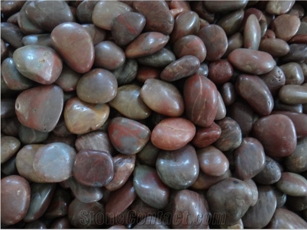 Polished River Rock, Pebble Red Marble Pebble, Gravel