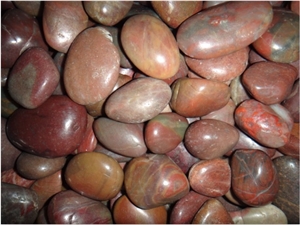 Polished River Rock, Pebble Red Marble Pebble, Gravel