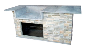 Integrated Masonry BBQ Table
