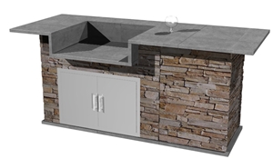 Integrated Masonry BBQ Table