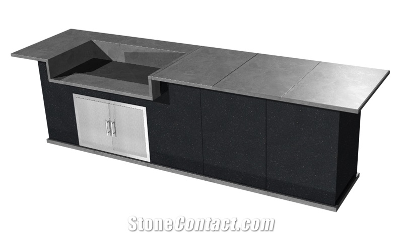 Integrated Masonry BBQ Table
