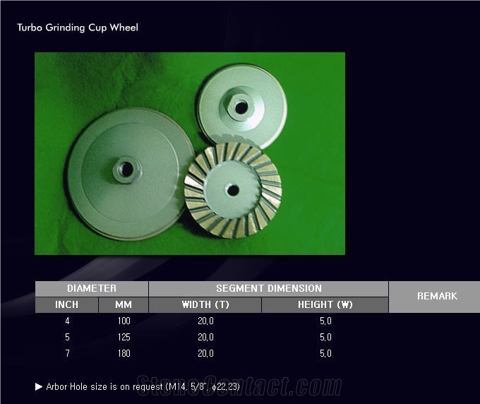 Turbo Grinding Cup Wheel