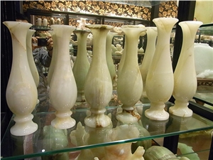 DL Stone Onyx Vase, White Onyx Home Decor