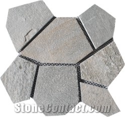 Beige Quartzite Crazy Paving on Mesh