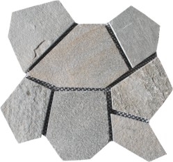 Beige Quartzite Crazy Paving on Mesh