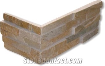 Cultured Stone Corner, Beige Slate Cultured Stone