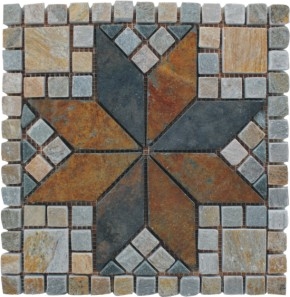 Quartzite Slate Mixed Mosaic,Slate Quartzite Medallion Quartzite Slate Mixed Mosaic,Slate Quartzite Medallion