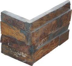 Rust Slate Veneer Corner
