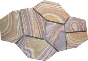 Sandstone Crazy Flagstone on Mesh