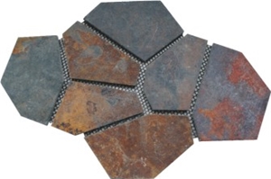 Slate Crazy Flagstone on Mesh Slate Crazy Flagstone on Mesh