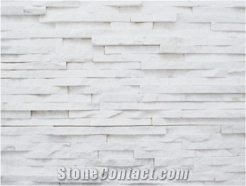 Slim Panels, White Quartzite Cultured Stone