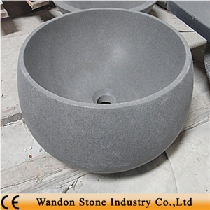 Natural Basalt Wash Basins, Volcanic Grey Basalt Wash Basins